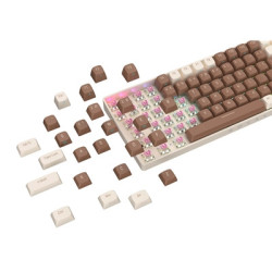 Royalaxe R108 Hot Swappable Mechanical Keyboard  Full Size  110 Keys  2.4GHz  Bluetooth 5.0 or Wired Connection  TTC Golden-Pink