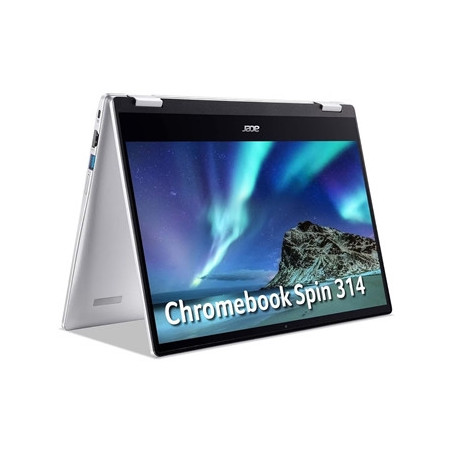 Acer Chromebook Spin 314 CP314-1H 2 in 1 Laptop  14 Inch FHD Touchscreen  Intel Celeron N4500  4GB RAM  64GB eMMC  Intel Graphic