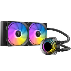 Antec Vortex Lum 240 ARGB CPU Liquid Cooler - Intel & AMD Compatible  2 x 120mm ARGB Fans  Suspended Spiral Pump Head  Enhanced 