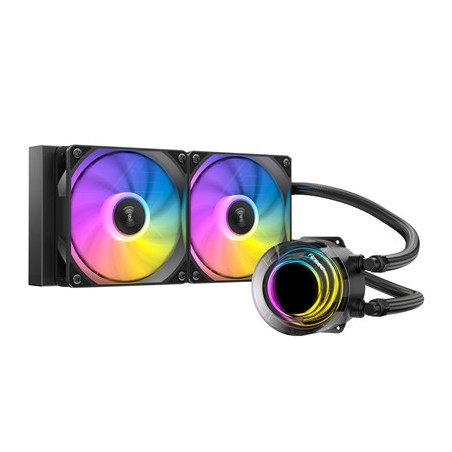 Antec Vortex Lum 240 ARGB CPU Liquid Cooler - Intel & AMD Compatible  2 x 120mm ARGB Fans  Suspended Spiral Pump Head  Enhanced 