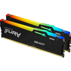 Kingston FURY Beast KF560C30BBEAK2-64 64GB (2x 32GB) DIMM System Memory  6000MHz  DDR5  CL30  Black  RGB  Intel XMP  AMD EXPO