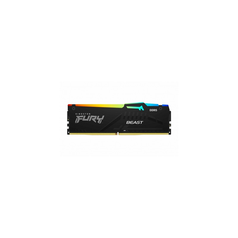 Kingston FURY Beast KF560C36BBEA-8 8GB (1x 8GB) DIMM System Memory  6000MHz  DDR5  CL36  Black  RGB  Intel XMP  AMD EXPO