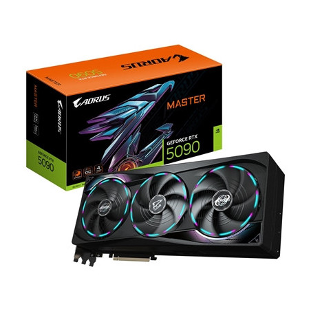Gigabyte NVIDIA GeForce RTX 5090 AORUS MASTER 32G Graphics Card  32GB GDDR7  21760 CUDA Cores  2655 MHz Core Clock  Triple Fan  