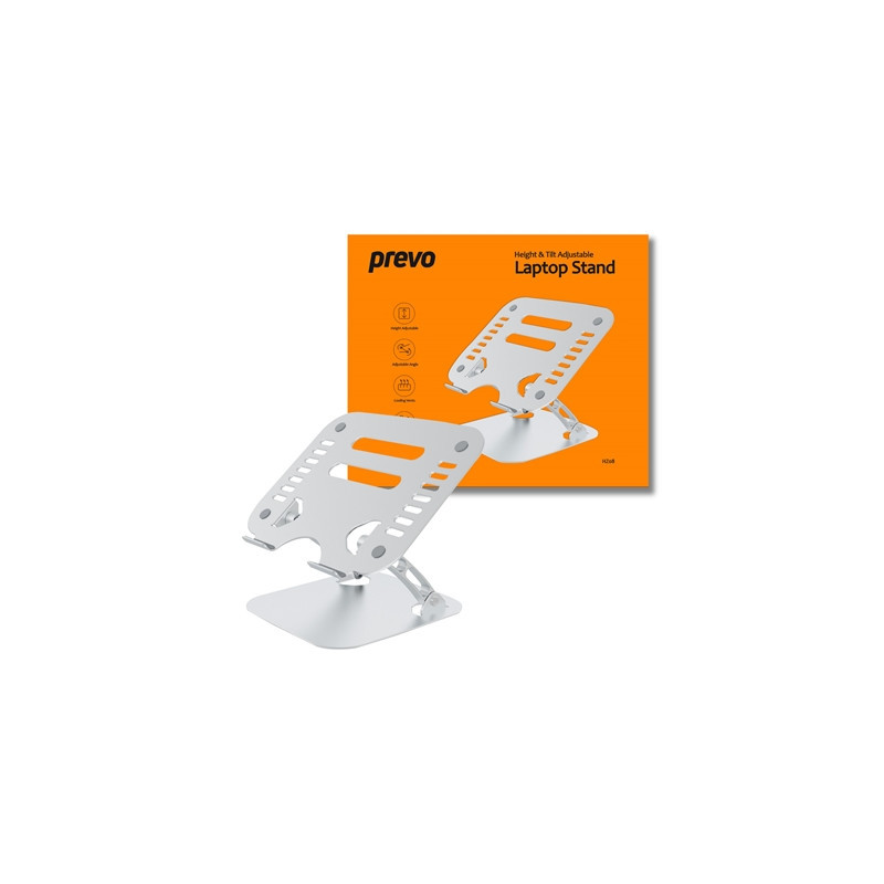 Prevo Aluminium Alloy Laptop Stand  Fit Devices from 11 to 17 Inches  Non-Slip Silicone  Height and Angle Adjustable