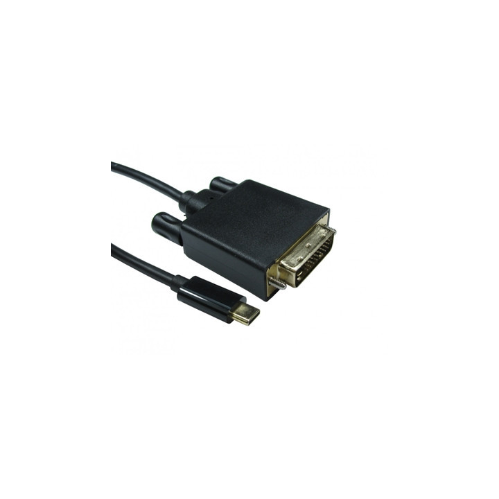 USB-C TO DVI 4K 30HZ 1 Meter Black Data Cable