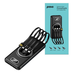 Prevo SP5002 Wireless Charging Power Bank 10000mAh Portable Charging for Smart Phones  Tablets and Other Devices  Charge Multipl