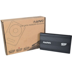 Maiwo 2.5 Inch External Hard Drive Enclosure  USB 3.0  5Gbps  Black  For SATA III HDD/SSD