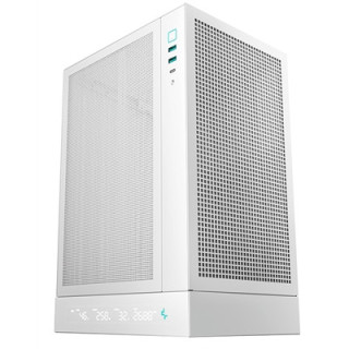 Deepcool CH170 Digital White Mini-ITX Case - High Airflow  Supports Water Cooling  Ultra-Quiet Operation  Compact Design for Eff