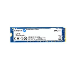 Kingston NV3 (SNV3S/500G) 500GB NVMe SSD  M.2 Interface  PCIe Gen4  2280  Read 6000 MB/s  Write 2200 MB/s  3 Year Warranty