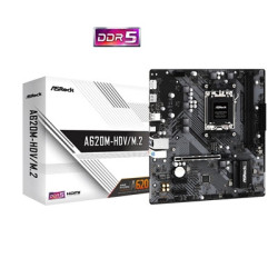 ASRock A620M-HDV/M.2 AMD AM5 Socket Motherboard  Micro-ATX  2x DDR5 Slots  1x M.2 Socket  GbE LAN  1x DisplayPort / 1x HDMI Port
