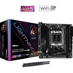 ASRock B650I LIGHTNING WIFI AMD AM5 Socket Motherboard  Mini-ITX  2x DDR5 Slots  2x M.2 Sockets  2x USB-C Port  Fitted I/O Shiel