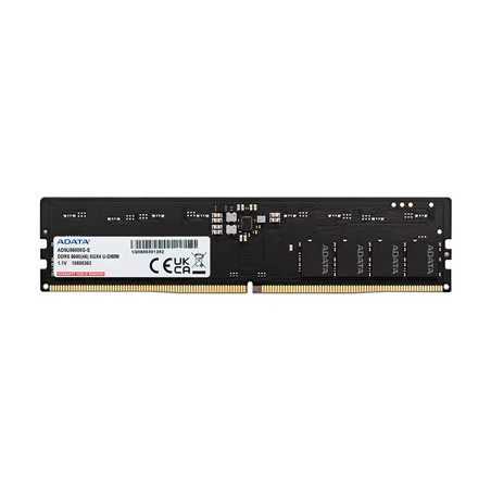Adata (AD5U56008G-B) 8GB (1x 8GB) DDR5 5600 U-DIMM Memory  5600MHz  CL46  1.1V  Limited Lifetime Warranty - Bulk