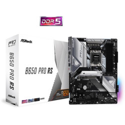 ASRock B650 Pro RS AMD AM5 Socket Motherboard  ATX  4x DDR5 Slots  4x M.2 Sockets  2x USB-C Port  Fitted I/O Shield  2.5GbE LAN 