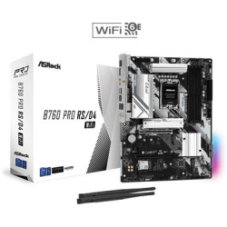 ASRock B760 Pro RS/D4 WiFi Intel 1700 Socket Motherboard  ATX  4x DDR4 Slots  4x M.2 Sockets  2x USB-C Port  Fitted I/O Shield  
