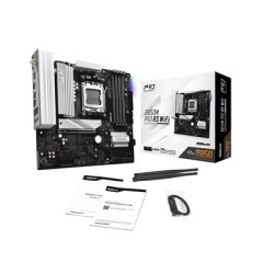 ASRock B850M Pro RS WiFi AMD AM5 Socket Motherboard  Micro-ATX  4x DDR5 Slots  3x M.2 Sockets  2x USB-C Port  Fitted I/O Shield 