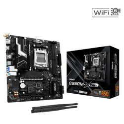 ASRock B850M-X WiFi AMD AM5 Socket Motherboard  Micro-ATX  2x DDR5 Slots  2x M.2 Sockets  1x USB-C Port  2.5GbE LAN  Wi-Fi 6E  1