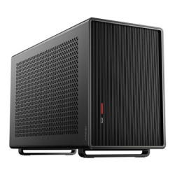 Antec Performance 1M Black Mini-ITX Gaming Case with Aluminum Finish  PCIe 4.0 Riser Cable  USB 3.2 Gen2 Type-C  Tool-Free Side 