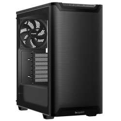 be quiet! Pure Base 501 Airflow Window Black ATX Mid Tower Case with USB-A  USB-C  2 x Pure Wings 2 140mm Black PWM Fans  Sleek 