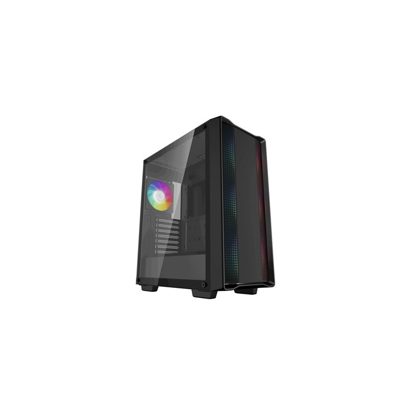 DeepCool CC560 ARGB V2 Case  Gaming  Black  Mid Tower  1 x USB 3.0 / 1 x USB 2.0  Tempered Glass Side Window Panel  Abundant Air