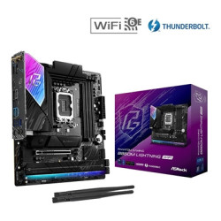 ASRock B860M Lightning WiFi PHANTOM GAMING Intel 1851 Socket Motherboard  Micro-ATX  4x DDR5 Slots  4x M.2 Sockets  2x USB-C Por