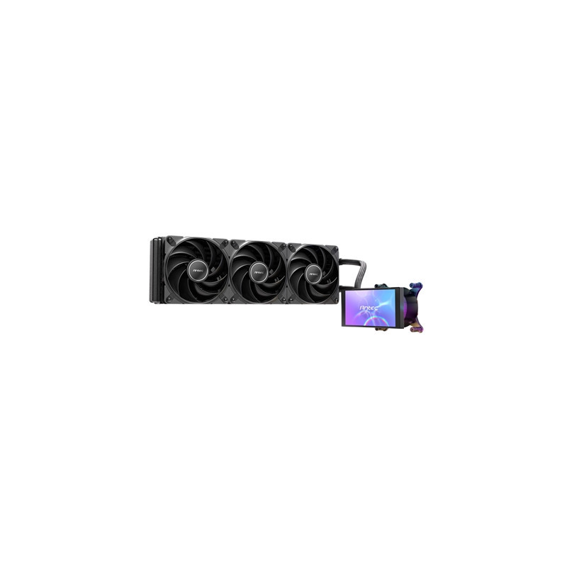 Antec Vortex View 360 Black AIO Liquid CPU Cooler  Massive 5-Inch Rotatable IPS LCD Display  9th Gen Asetek Pump for 400W TDP  T