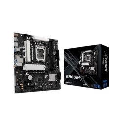 ASRock B860M-X Intel 1851 Socket Motherboard  Micro-ATX  2x DDR5 Slots  2x M.2 Sockets  2x USB-C Port  2.5GbE LAN  1x DisplayPor