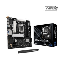 ASRock B860M-X WiFi Intel 1851 Socket Motherboard  Micro-ATX  2x DDR5 Slots  2x M.2 Sockets  2x USB-C Port  2.5GbE LAN  Wi-Fi 6E