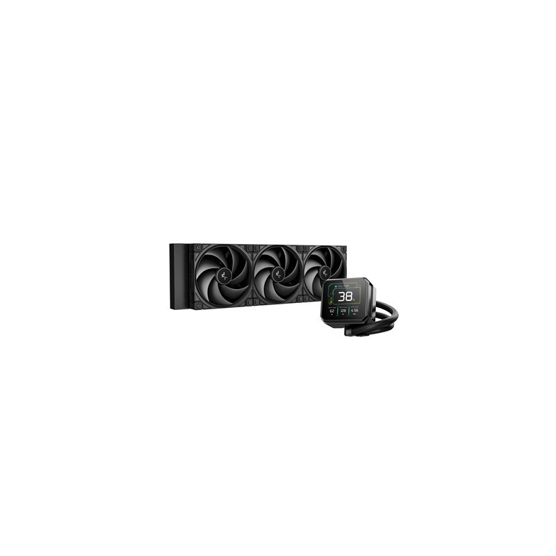 DeepCool Spartacus 360 AIO Liquid CPU Cooler  360mm Radiator  3 x 120mm PWM Fans  3.4“ LCD Display Pump  ARGB Lighting  Intel LG