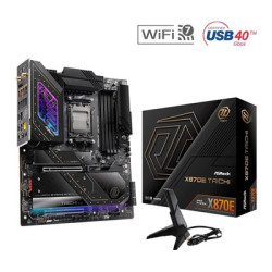 ASRock X870E TAICHI AMD AM5 Socket Motherboard  E-ATX  4x DDR5 Slots  4x M.2 Sockets  3x USB-C Port  Fitted I/O Shield  5GbE LAN