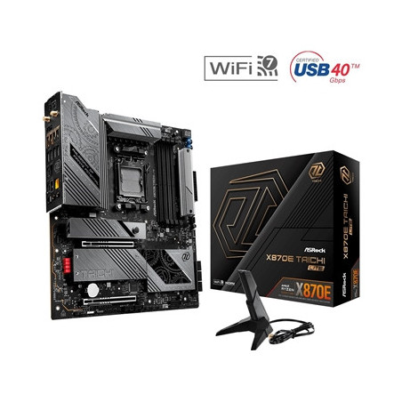 ASRock X870E TAICHI LITE AMD AM5 Socket Motherboard  E-ATX  4x DDR5 Slots  4x M.2 Sockets  3x USB-C Port  Fitted I/O Shield  5Gb