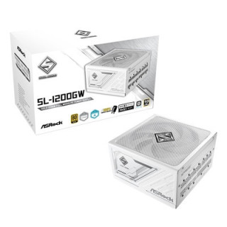 ASRock SL-1200GW 1200W ATX Power Supply Unit  80 PLUS GOLD Certified  135mm Striped Axial FDB Fan  High Efficiency PSU