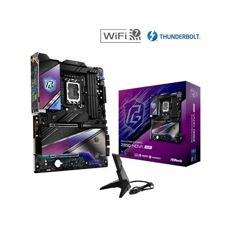 ASRock Z890 NOVA WIFI PHANTOM GAMING Intel 1851 Socket Motherboard  ATX  4x DDR5 Slots  6x M.2 Sockets  3x USB-C Port  Fitted I/