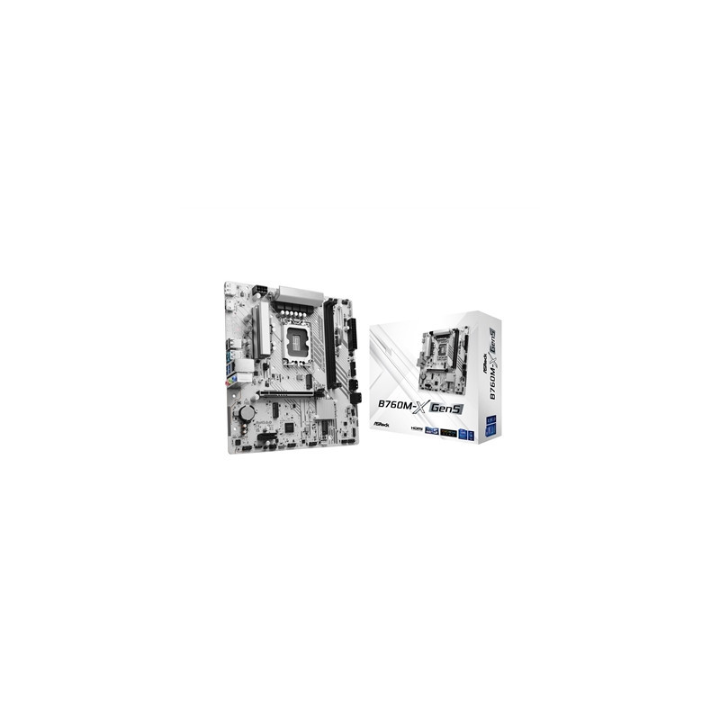 ASRock B760M-X Gen5 Intel 1700 Socket Motherboard  Micro-ATX  2x DDR5 Slots  2x M.2 Socket  2.5GbE LAN  1x DisplayPort / 1x HDMI