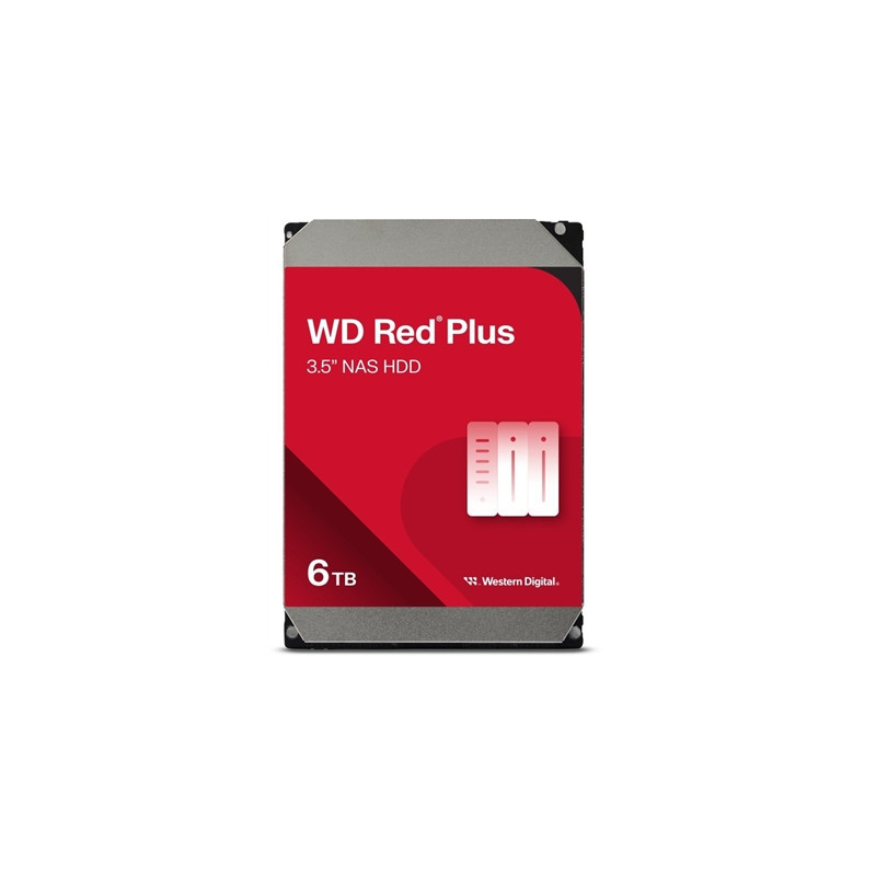 WD Red Plus WD60EFPX 6TB 3.5“ 256MB Cache SATA III NAS Internal Hard Drive