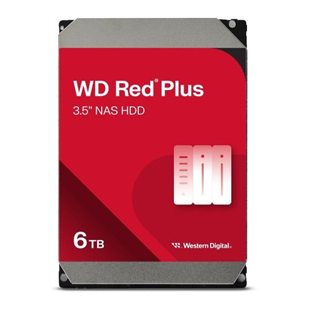 WD Red Plus WD60EFPX 6TB 3.5“ 256MB Cache SATA III NAS Internal Hard Drive