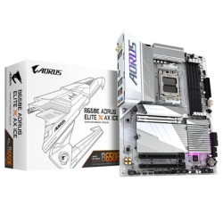 Gigabyte B650E AORUS ELITE X AX ICE AMD AM5 Socket Motherboard  ATX  4x DDR5 Slots  3x M.2 Sockets  2x USB-C Port  Fitted I/O Sh