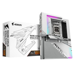 Gigabyte B650E AORUS STEALTH ICE AMD AM5 Socket Motherboard  ATX  4x DDR5 Slots  3x M.2 Sockets  2x USB-C Port  Fitted I/O Shiel