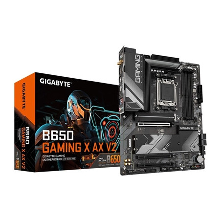 Gigabyte B650 GAMING X AX V2 AMD AM5 Socket Motherboard  ATX  4x DDR5 Slots  3x M.2 Sockets  2x USB-C Port  Fitted I/O Shield  2