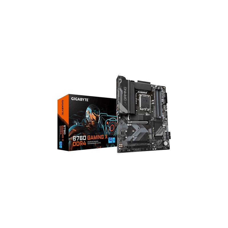 Gigabyte B760 GAMING X DDR4 Intel 1700 Socket Motherboard  ATX  4x DDR4 Slots  3x M.2 Sockets  1x USB-C Port  Fitted I/O Shield 