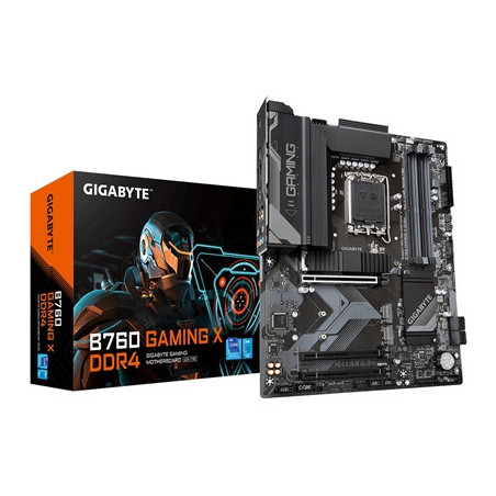 Gigabyte B760 GAMING X DDR4 Intel 1700 Socket Motherboard  ATX  4x DDR4 Slots  3x M.2 Sockets  1x USB-C Port  Fitted I/O Shield 