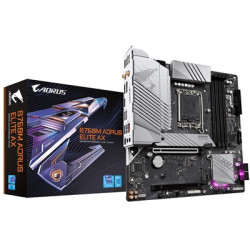 Gigabyte B760M AORUS ELITE AX Intel 1700 Socket Motherboard  Micro-ATX  4x DDR5 Slots  2x M.2 Sockets  2x USB-C Port  Fitted I/O