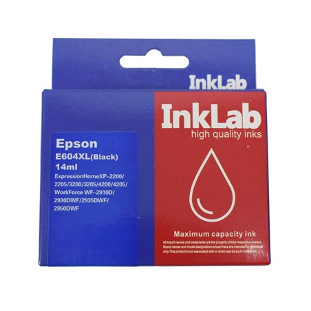 InkLab Black Compatible Ink Cartridge  High Yield - Replacement for 604XLBK Printers
