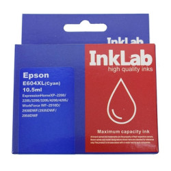 InkLab Cyan Compatible Ink Cartridge  High Yield - Replacement for 604XLC Printers