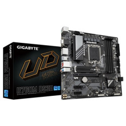 Gigabyte B760M DS3H Ultra Durable Intel 1700 Socket Motherboard  Micro-ATX  4x DDR5 Slots  2x M.2 Sockets  1x USB-C Port  2.5GbE