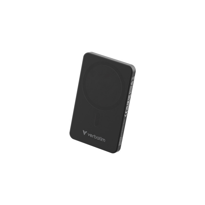 Verbatim Charge 'n' Go Essentials MagSafe Power Bank Wireless 5000mAh Black