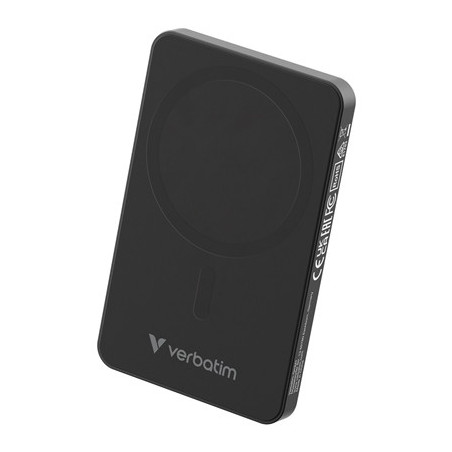 Verbatim Charge 'n' Go Essentials MagSafe Power Bank Wireless 5000mAh Black