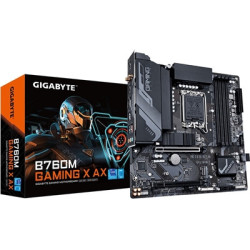 Gigabyte B760M GAMING X AX Intel 1700 Socket Motherboard  Micro-ATX  4x DDR5 Slots  2x M.2 Sockets  1x USB-C Port  Fitted I/O Sh