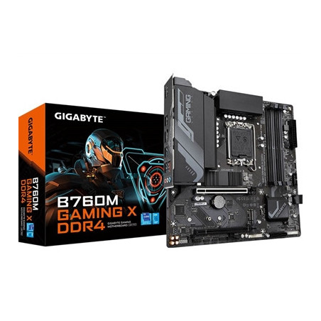 Gigabyte B760M GAMING X DDR4 Intel 1700 Socket Motherboard  Micro-ATX  4x DDR4 Slots  2x M.2 Sockets  1x USB-C Port  Fitted I/O 