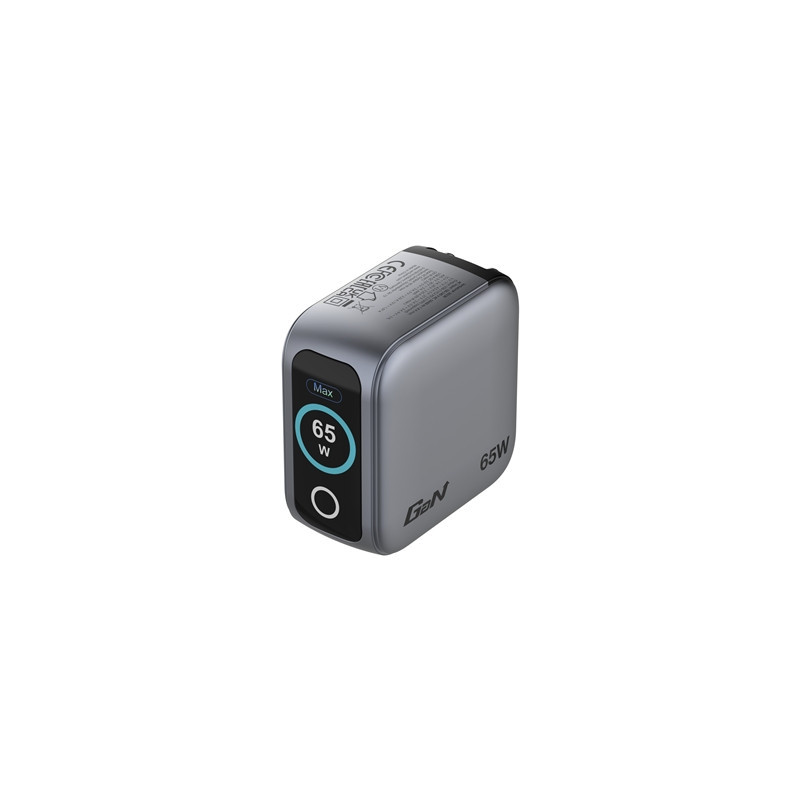 Verbatim Mini GaN Charger with Display  65W 3-Port + 60W USB-C to USB-C Cable