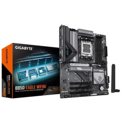 Gigabyte B850 EAGLE WIFI6E AMD AM5 Socket Motherboard  ATX  4x DDR5 Slots  3x M.2 Sockets  2x USB-C Port  Fitted I/O Shield  GbE